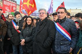 Jean Luc Melenchon At Pro Venezuela Rally - Lyon
