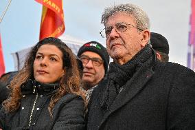 Jean Luc Melenchon At Pro Venezuela Rally - Lyon