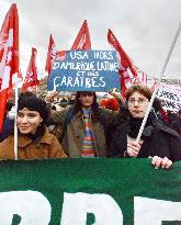 Rally Against US Intervention In Venezuela - Paris