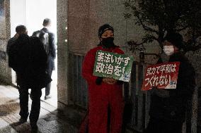 Protest In Front Of The Japanese Prime Minister Official Residence -Tokyo