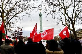 Rally Against Repression In Tunisia - Paris