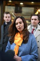 Sarah Knafo At Passy Market - Paris