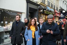 Sarah Knafo At Passy Market - Paris