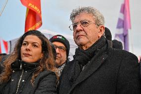 Jean Luc Melenchon At Pro Venezuela Rally - Lyon
