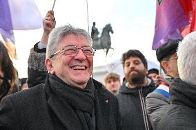 Jean Luc Melenchon At Pro Venezuela Rally - Lyon