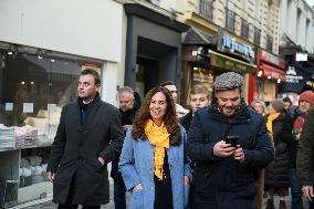 Sarah Knafo At Passy Market - Paris