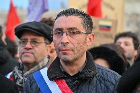 Jean Luc Melenchon At Pro Venezuela Rally - Lyon
