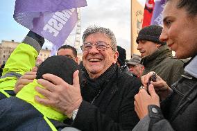 Jean Luc Melenchon At Pro Venezuela Rally - Lyon