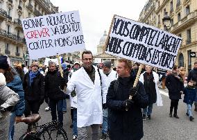 Liberal Doctors Demonstration - Paris