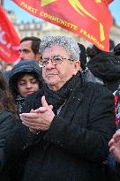 Jean Luc Melenchon At Pro Venezuela Rally - Lyon