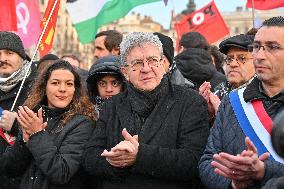 Jean Luc Melenchon At Pro Venezuela Rally - Lyon