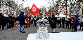 Rally Against Repression In Tunisia - Paris