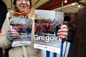 Emmanuel Gregoire, First Market Of The United Left - Paris