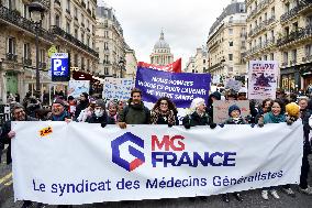 Liberal Doctors Demonstration - Paris