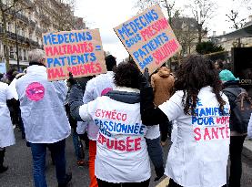 Liberal Doctors Demonstration - Paris