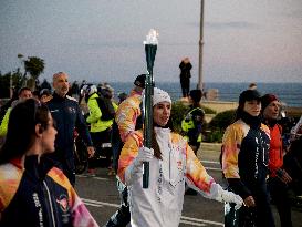 Olympic Flame Along Corso Italia - Genoa