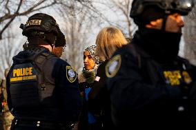Kelly Morrison And Ilhan Omar At Federal Building - Minneapolis
