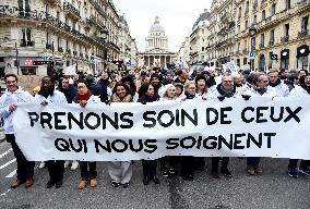 Liberal Doctors Demonstration - Paris