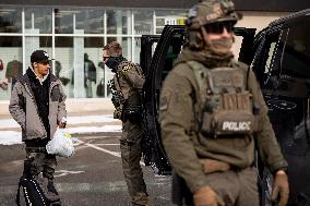 Federal Agents Check A Person's Identification - Minneapolis