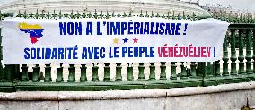 Rally Against US Intervention In Venezuela - Paris