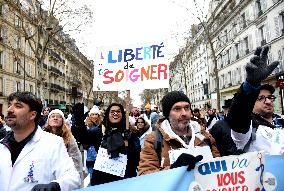 Liberal Doctors Demonstration - Paris