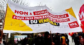 Rally Against US Intervention In Venezuela - Paris