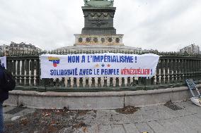 Rally Against US Intervention In Venezuela - Paris