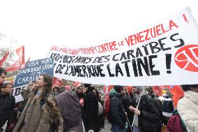 Rally Against US Intervention In Venezuela - Paris