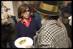 Exclusive - Rachida Dati at Galette Des Rois Celebration in Eglise Saint Francois Xavier - Paris