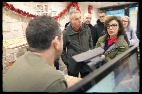 Exclusive - Walking Tour with Rachida Dati In Rue d'Auteuil - Paris