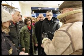 Exclusive - Walking Tour with Rachida Dati In Rue d'Auteuil - Paris