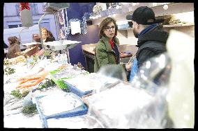 Exclusive - Walking Tour with Rachida Dati In Rue d'Auteuil - Paris