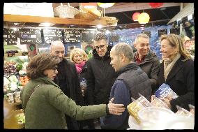 Exclusive - Walking Tour with Rachida Dati In Rue d'Auteuil - Paris