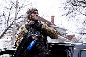 Federal Agents During A Patrol In Minneapolis
