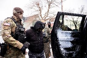 Federal Agents During A Patrol In Minneapolis