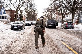 Federal Agents During A Patrol In Minneapolis