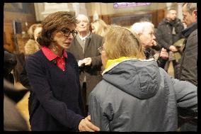 Exclusive - Rachida Dati at Galette Des Rois Celebration in Eglise Saint Francois Xavier - Paris