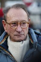 Emmanuel Gregoire and Bertrand Delanoe During A Campaign Visit - Paris