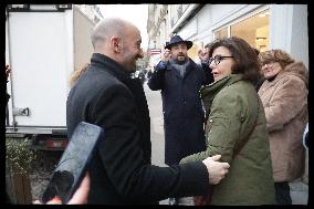 Exclusive - Walking Tour with Rachida Dati In Rue d'Auteuil - Paris