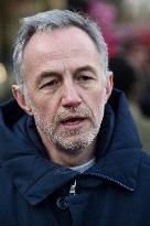 Emmanuel Gregoire and Bertrand Delanoe During A Campaign Visit - Paris