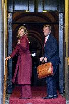 New Year's receptions King and Queen - Dutch guests, Amsterdam, The Netherlands