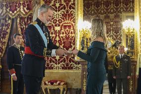 The King Receives the Letters of Credence of The New Ambassadors - Madrid
