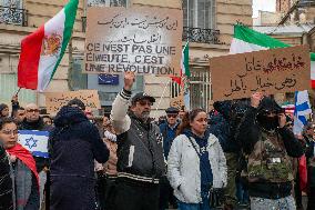 Rally in Support of The Protest in Iran - Paris