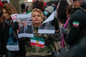 Rally in Support of The Protest in Iran - Paris