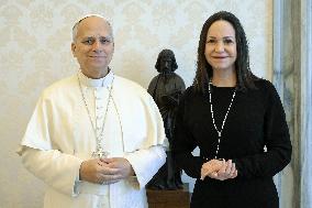 Pope Leo XIV meets Maria Corina Machado - Vatican