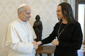 Pope Leo XIV meets Maria Corina Machado - Vatican