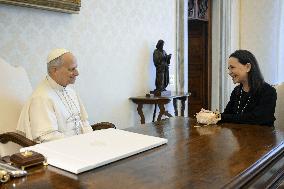 Pope Leo XIV meets Maria Corina Machado - Vatican