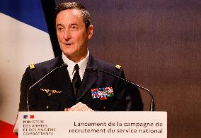 Catherine Vautrin At National Service Recruitment Campaign Launch - Paris