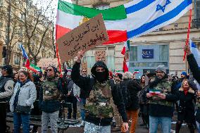 Rally in Support of The Protest in Iran - Paris