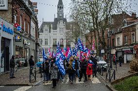 Demonstration In Support Of Djelloul Kheris In Henin-Beaumont - France